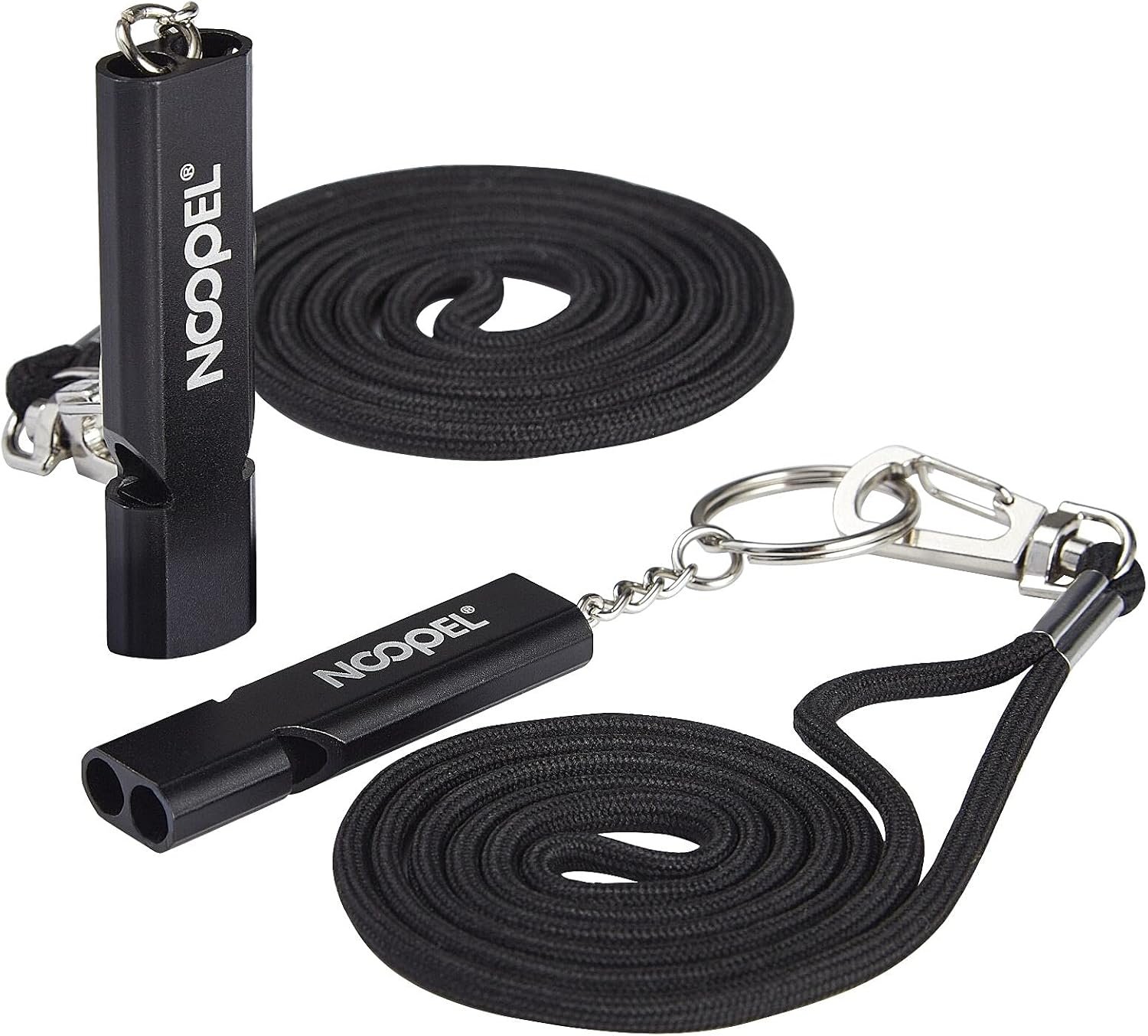 Noopel Emergency Whistles Lifeguard Safety Whistle with Lanyard and Keychain for Outdoor Camping Hiking Boating Backpacking Fishing Kayak Kids Rescue Signaling Loud Survival Whistle