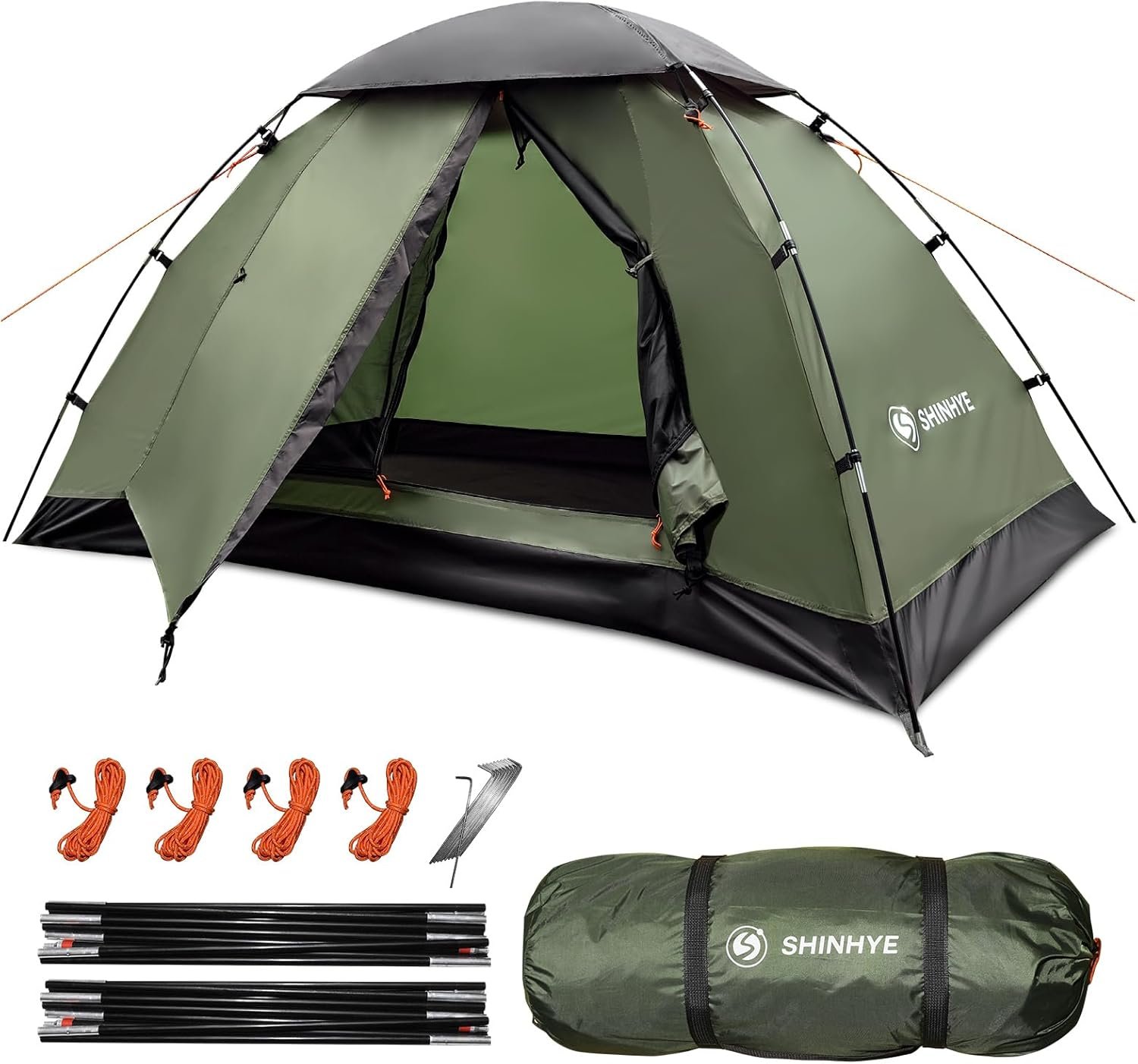 Backpacking Tent for Camping 1-5 Person Hiking Ultralight Tent for Waterproof Windproof Outdoor Two Doors Tents Easy Quick Setup Lightweight Instant Tents