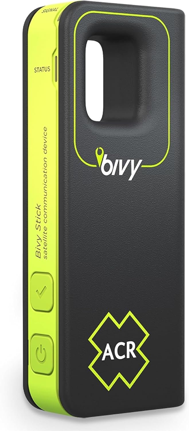 ACR Bivy Stick Satellite Communicator – Two-Way Global SMS, GPS Tracker, Off-Grid Communication, SOS Emergency Beacon, Satellite Messenger & Location Sharing – iOS/Android App