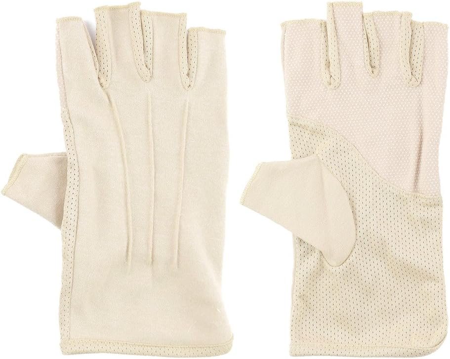 Mens Sunblock Fingerless Gloves Summer UV Protection Driving Cotton Gloves