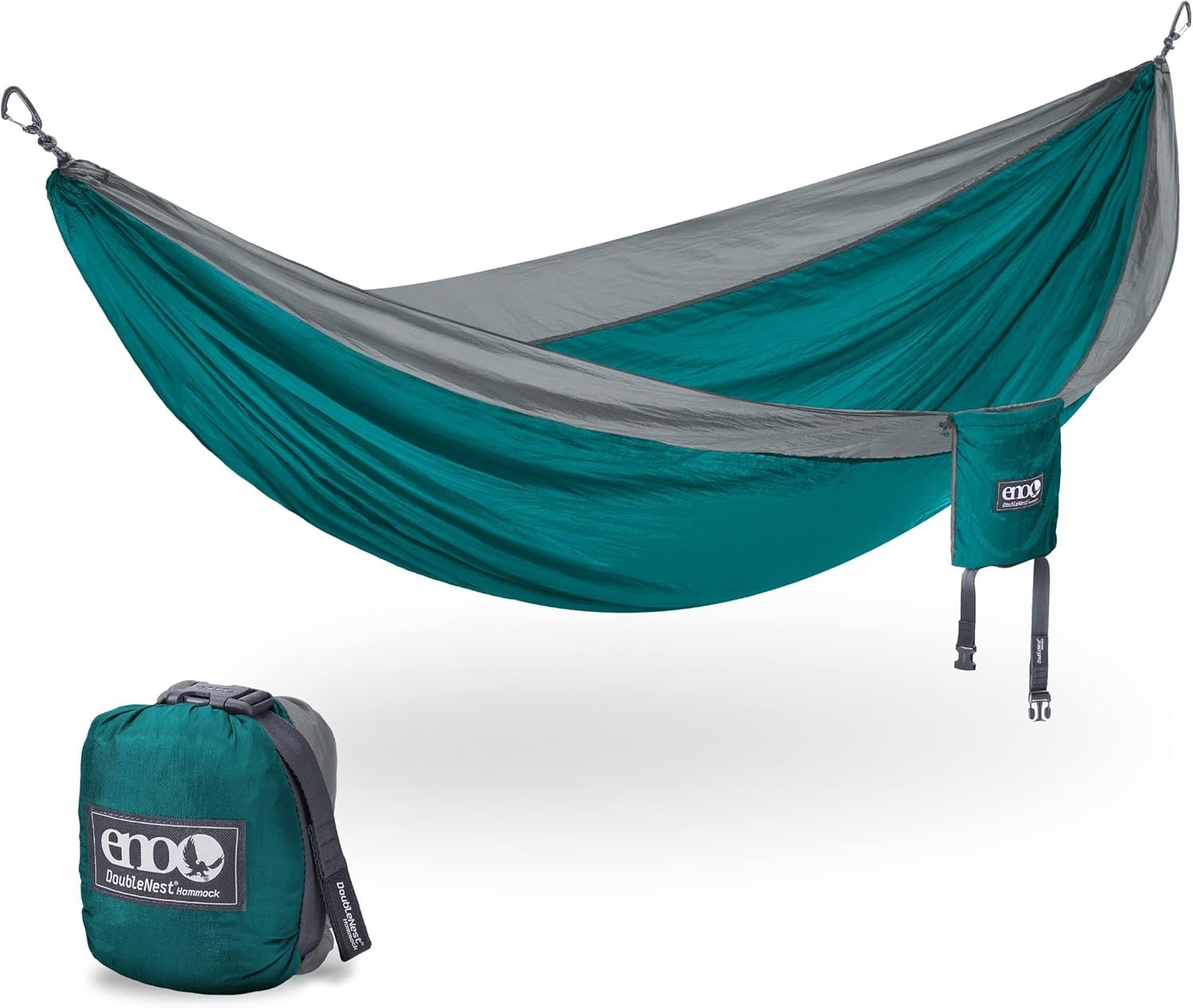 ENO, Eagles Nest Outfitters DoubleNest Lightweight Camping Hammock, 1 to 2 Person, Special Edition Colors, ATC
