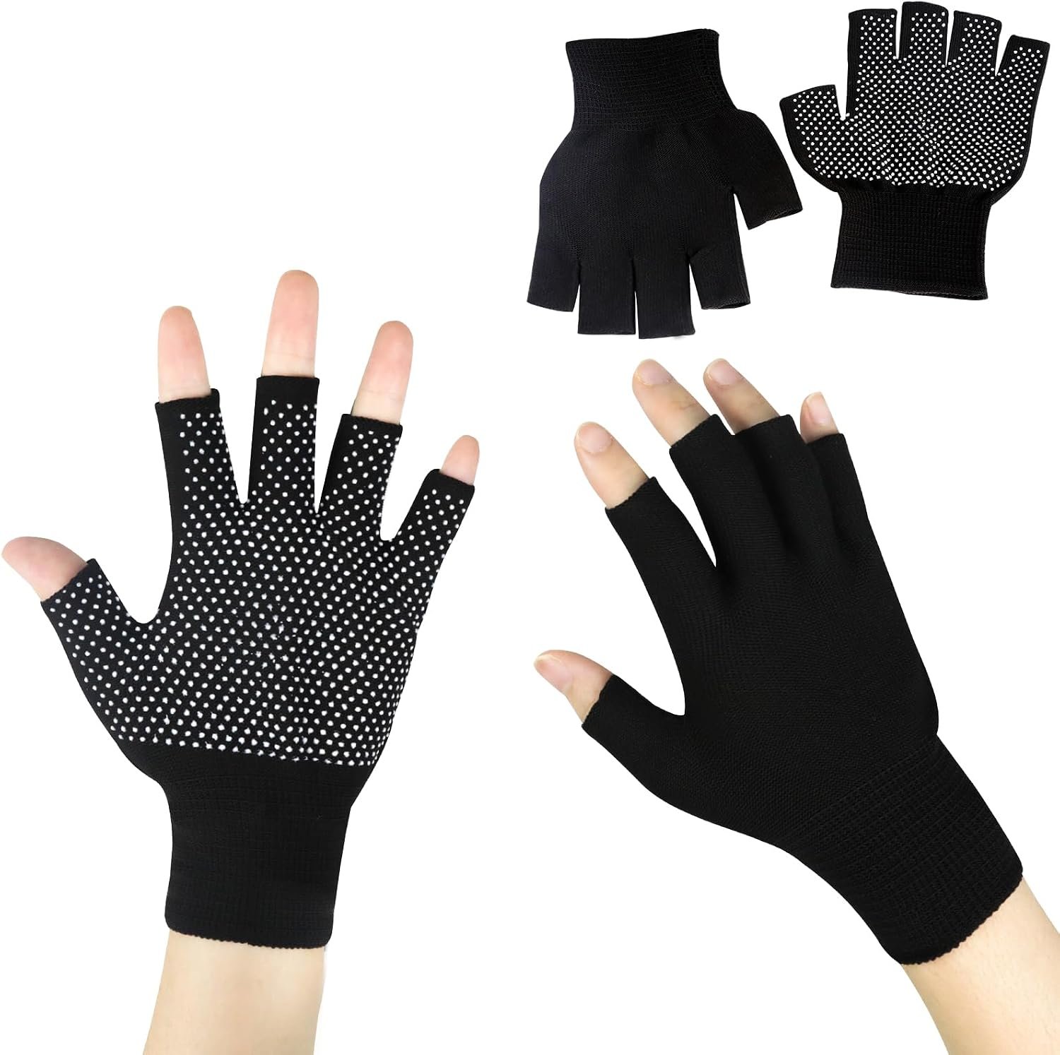 Summer Touchscreen Gloves for Women and Men, Anti-Slip Light Weight Half-Finger Gloves for Hiking, Warm Glove Cycling Driving, Cold Weather, Running, Outdoor Sports, Daily Work