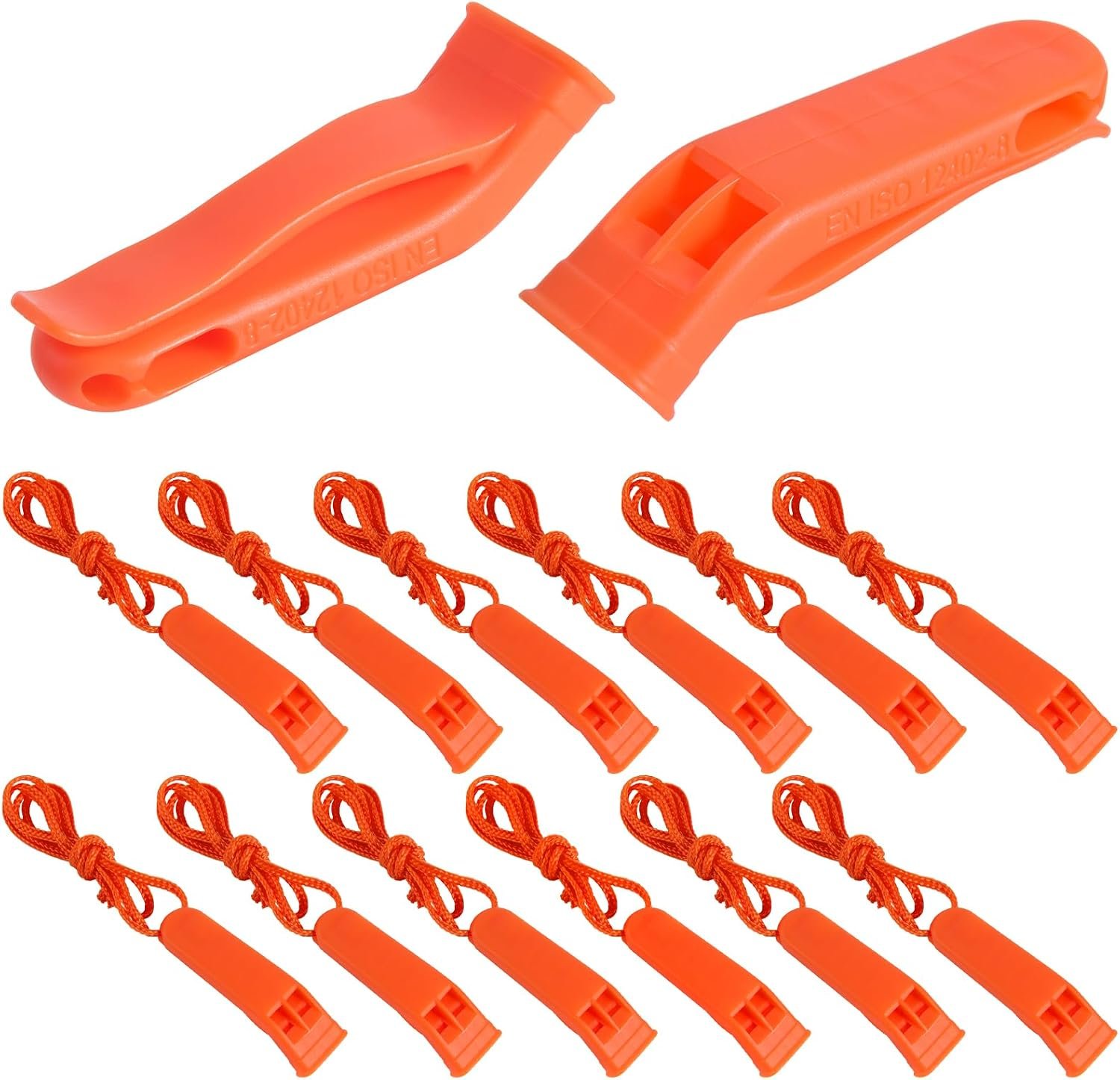 12/24/36/60 Pack Emergency Whistles Safety with Lanyard 120db Loud Survival Rescue Signaling for Kayak Life Vest Jacket Boating Fishing Boat Camping Hiking Hunting Lifeguard Outdoor