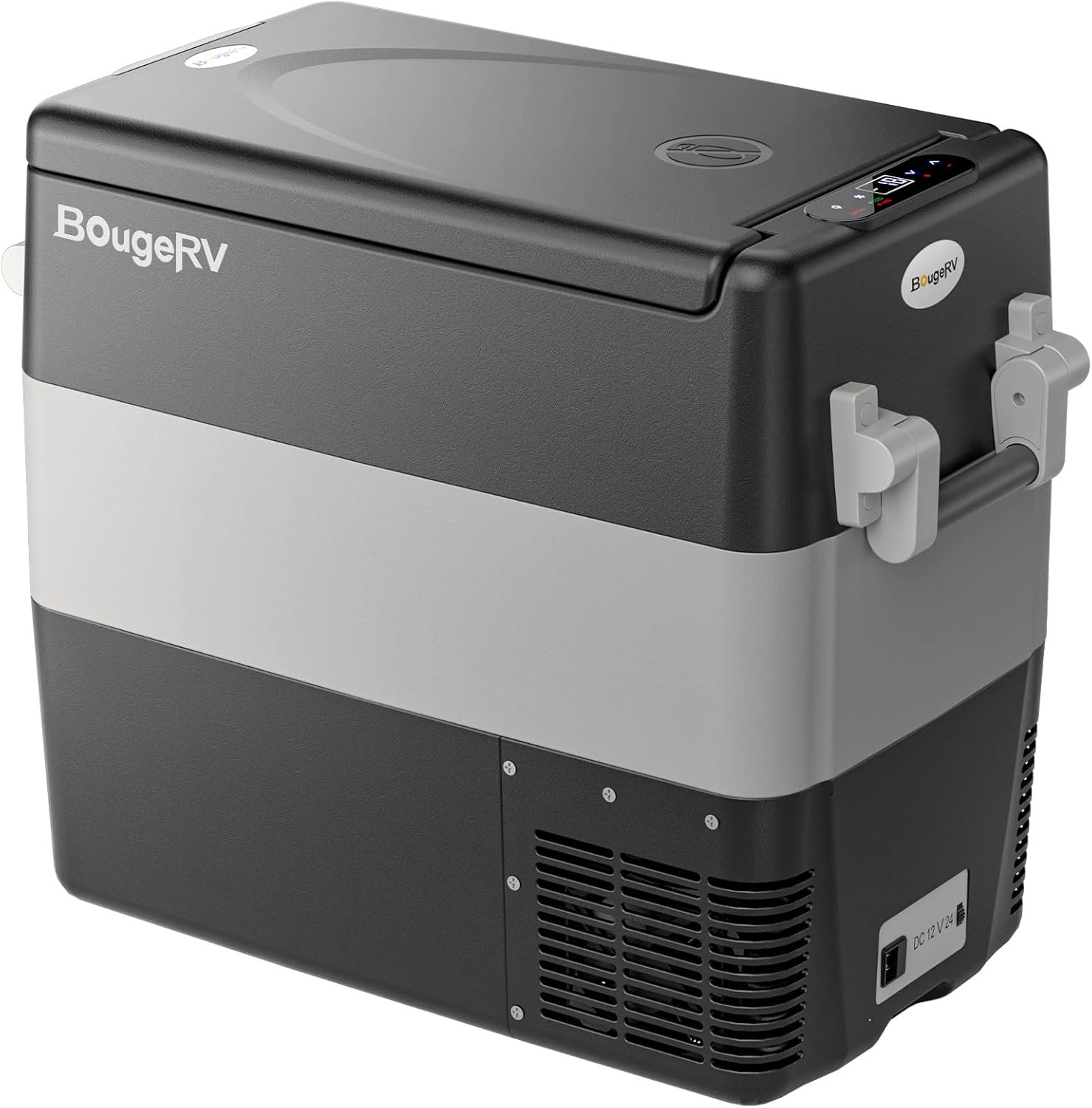 BougeRV 12V Portable Refrigerator Fridge Freezer Portable Car Fridge 53 Quart Electric Cooler12V/24V DC 110~240 V AC for RV Truck Pickup SUV Van Boat Camping Tailgating Road Trip Outdoor Travel