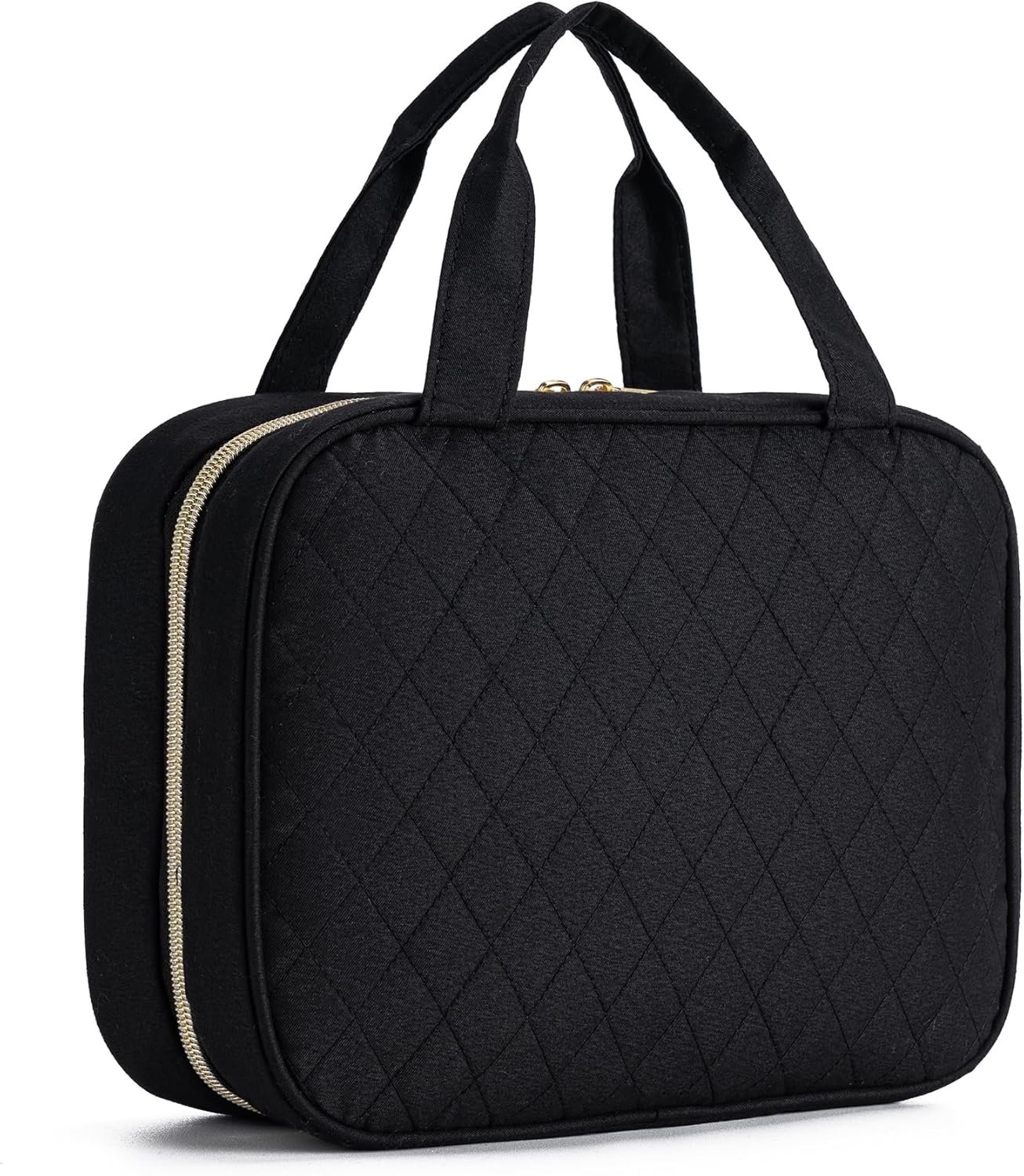 MODENGKONGJIAN Travel Toiletry Bag – Hanging Toiletry Bag for Women, Waterproof Makeup Cosmetic Bag Travel Organizer for Accessories, Shampoo, Full-size Container, Toiletries (Black)