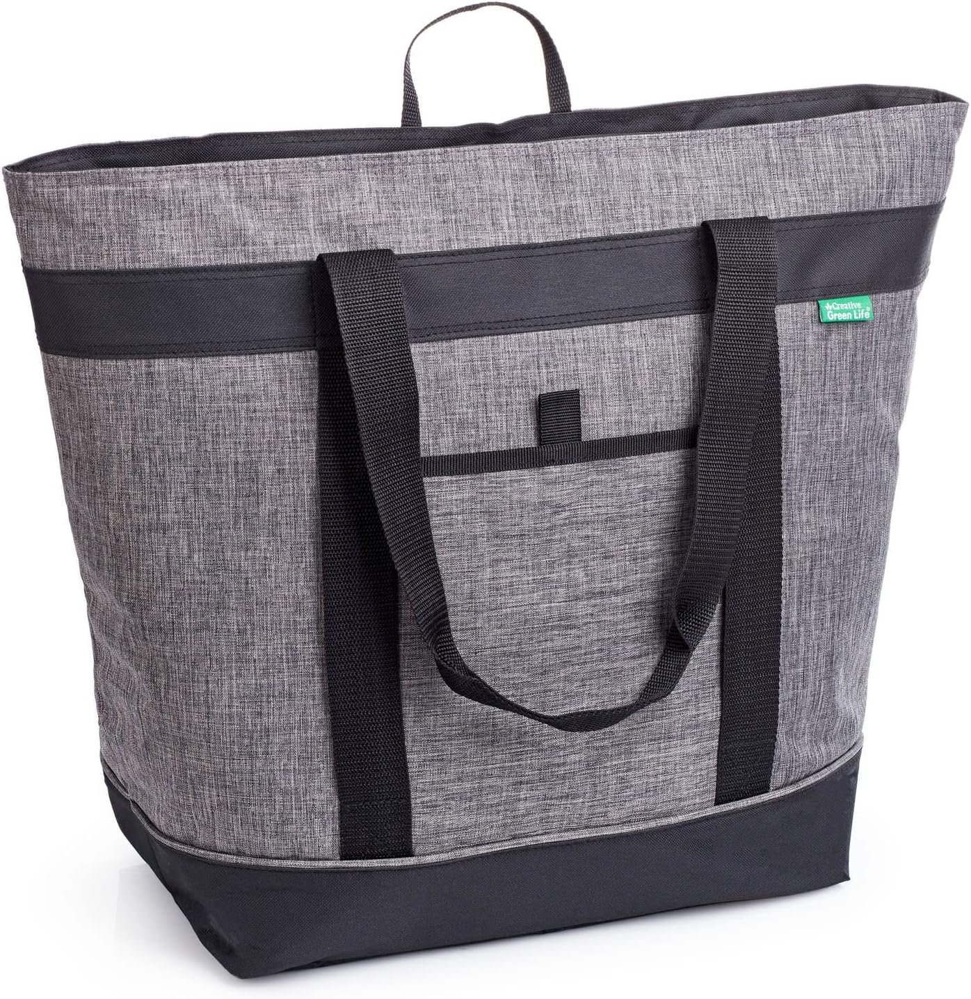 Jumbo Insulated Cooler Bag (Charcoal) with HD Thermal Insulation – Premium, Collapsible Soft Cooler Makes a Perfect Insulated Grocery Bag, Food Delivery Bag, Travel Bag, Beach or Picnic Bags