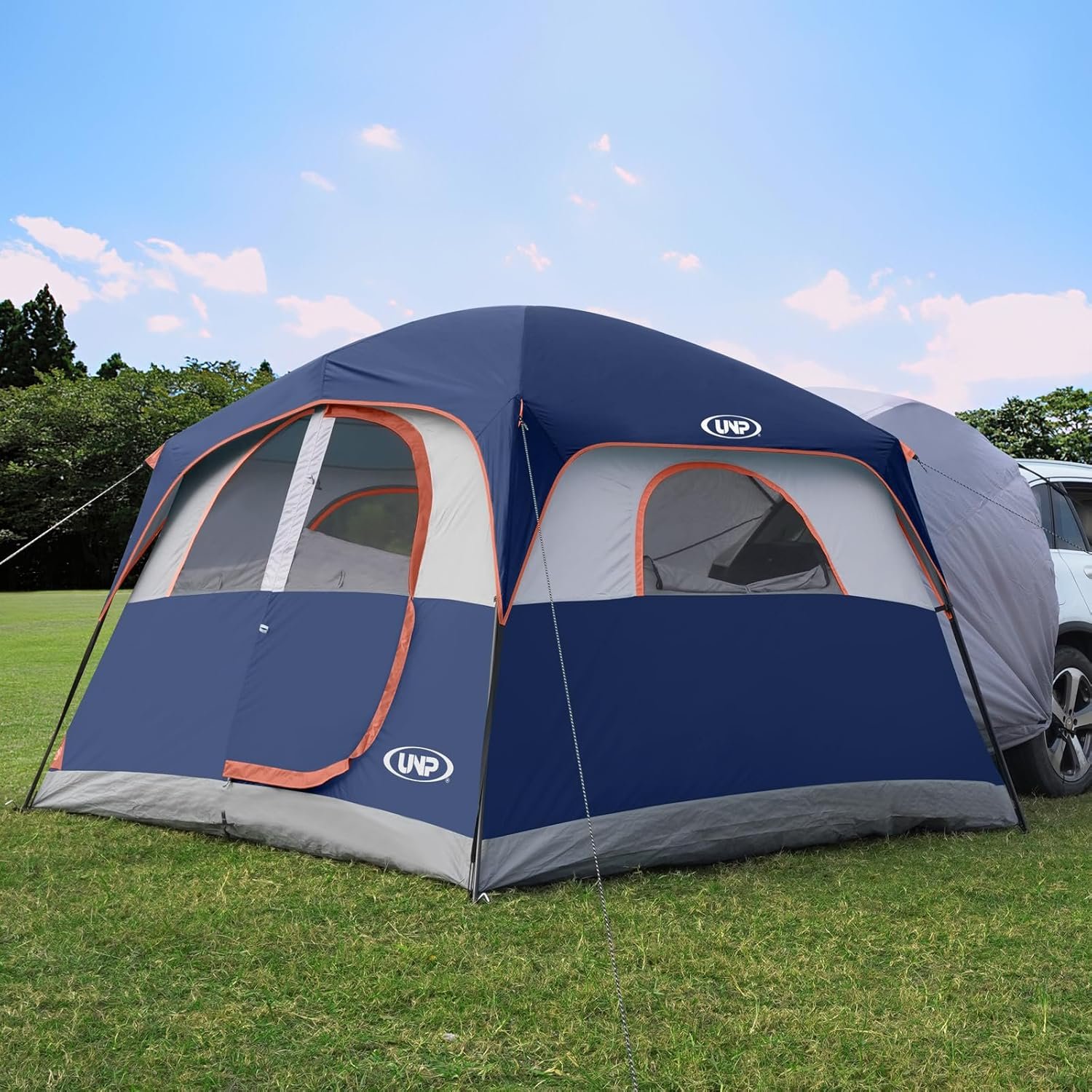 UNP SUV Tent for Camping, 6-Person SUV Tailgate Tent – Easy Set Up with Rainfly, 10’x9’x78in(H)