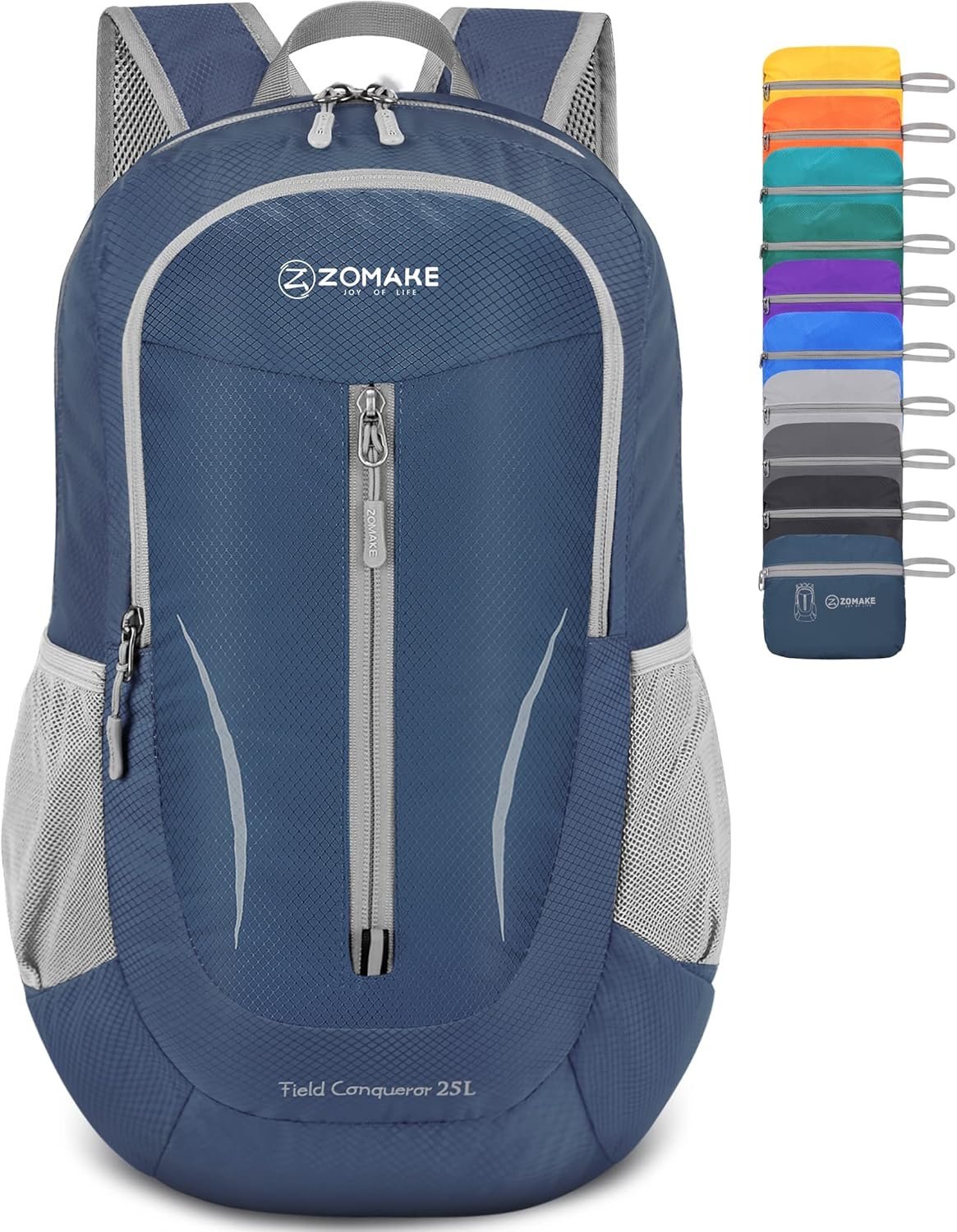 ZOMAKE Ultra Lightweight Packable Backpack 25L – Foldable Hiking Backpacks Water Resistant Small Folding Daypack for Travel(Navy Blue)