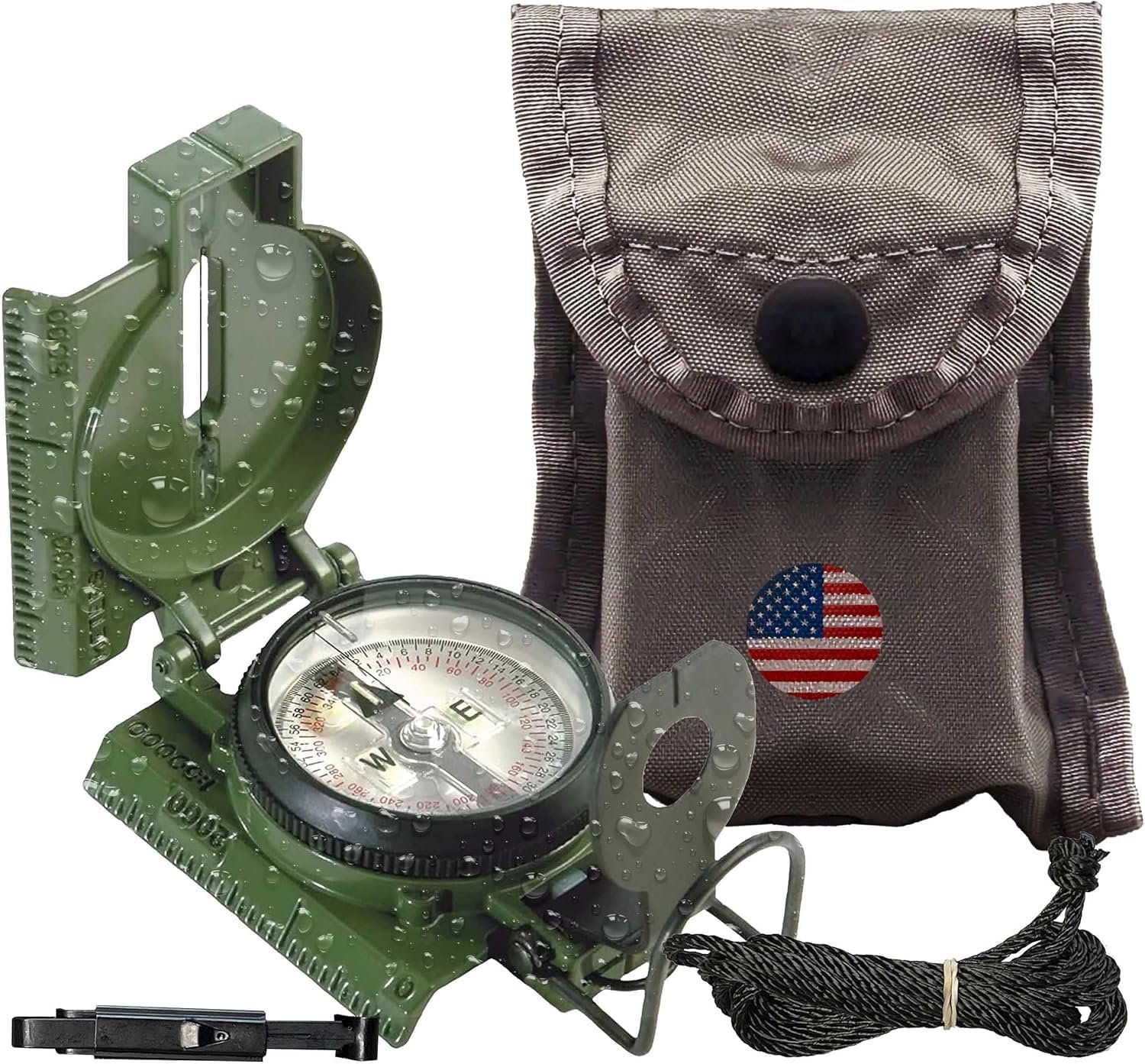 Cammenga Compass Military Grade Phosphorescent – Lensatic Compass Shock, Sand, and Waterproof, Tactical, Navigation – Made in The USA