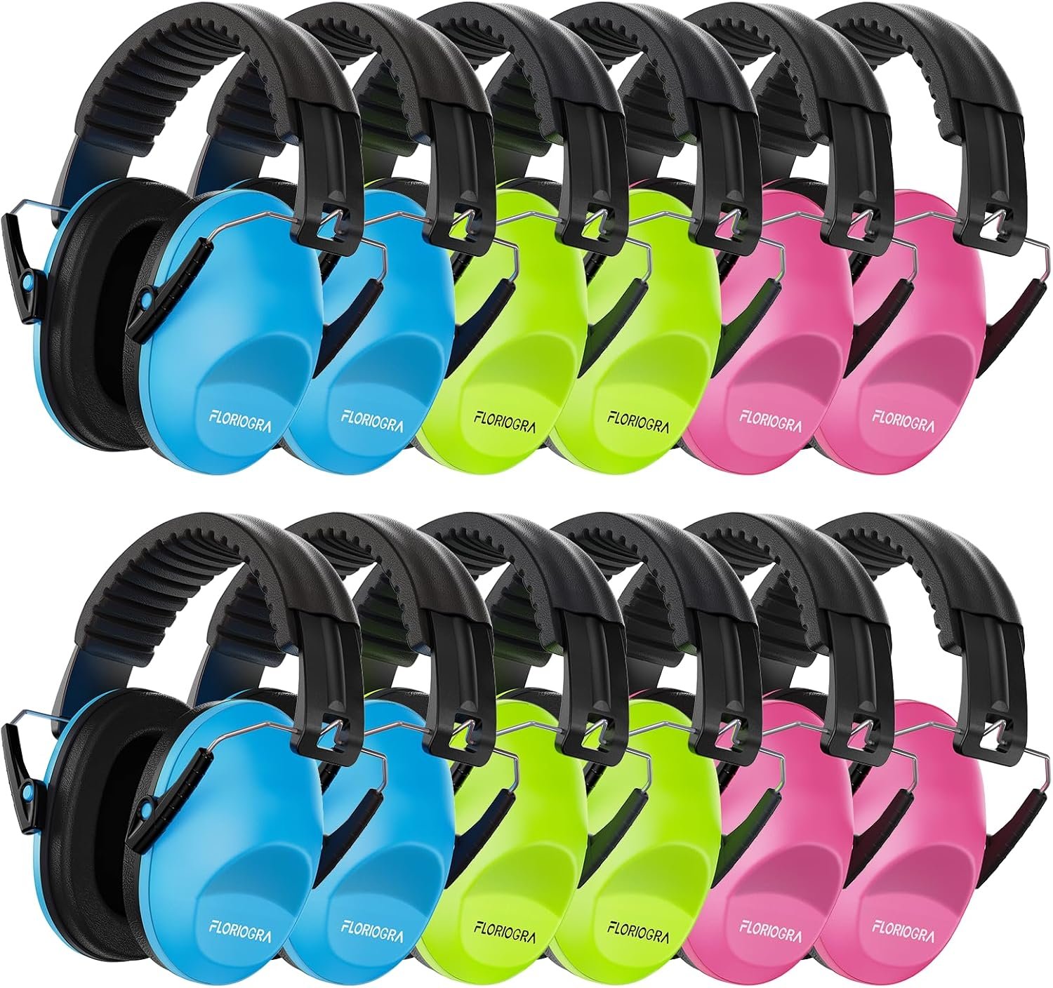 Floriogra 12 Pack Noise Canceling Headphones for Kids, Kids Ear Protection Earmuffs for Autism, Toddler, Children, Noise Cancelling Headphones Sound Proof Earmuffs for Concerts, Air Shows, Fireworks