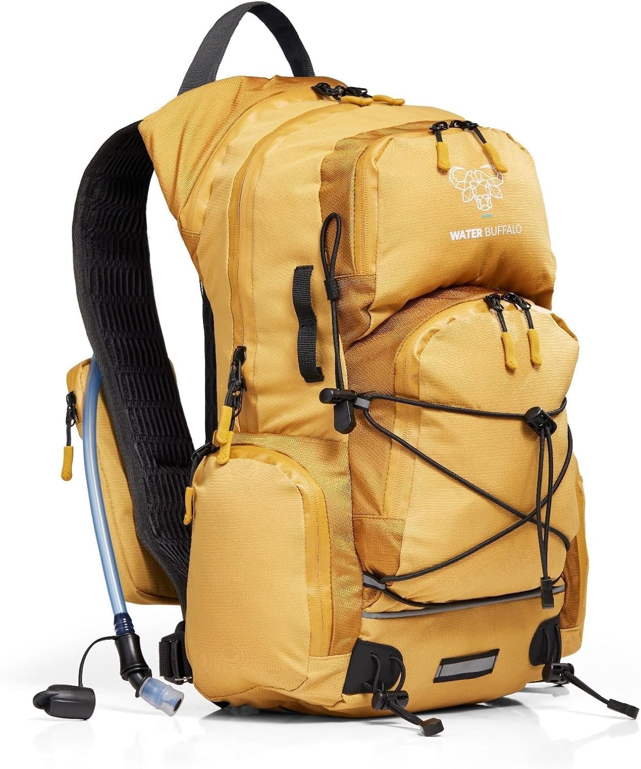 Water Buffalo Hydration Backpack – Sherpa 22L Hiking Backpack with Water Bladder – Water Backpack for Hiking with Waterproof Zippers, Phone & Pole Holders