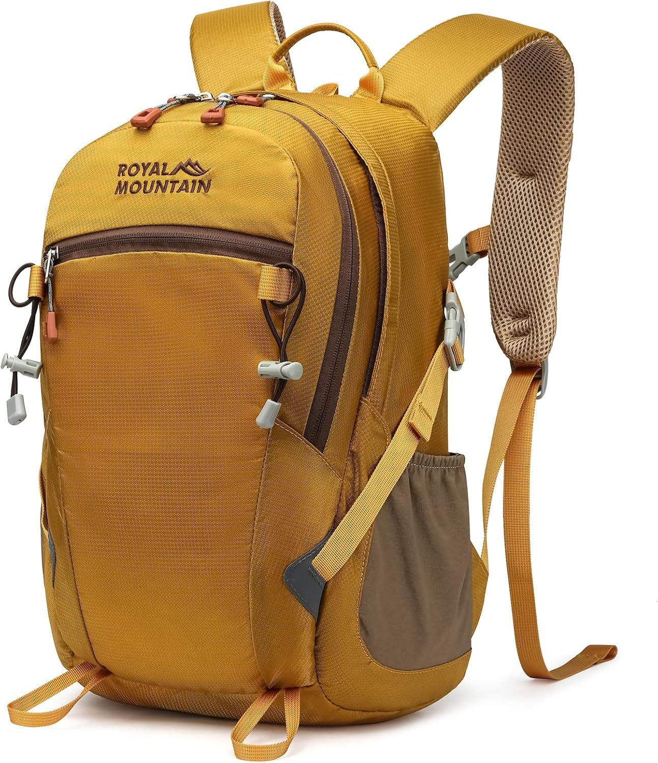 Hiking Backpack With Rain-cover, 30L Travel Backpacks For Women Men, Camping Daypack Backpacks Lightweight, Durable Hiking Backpack Fit For Camping, Daily Commuting, Short Trips (Yellow)