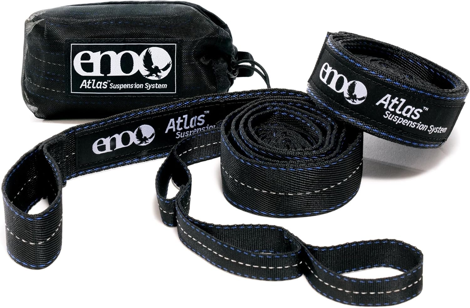 ENO Atlas Suspension System – Tree Strap for Hammock – Accessories for Camping, Hiking, and Backpacking – Black/Royal