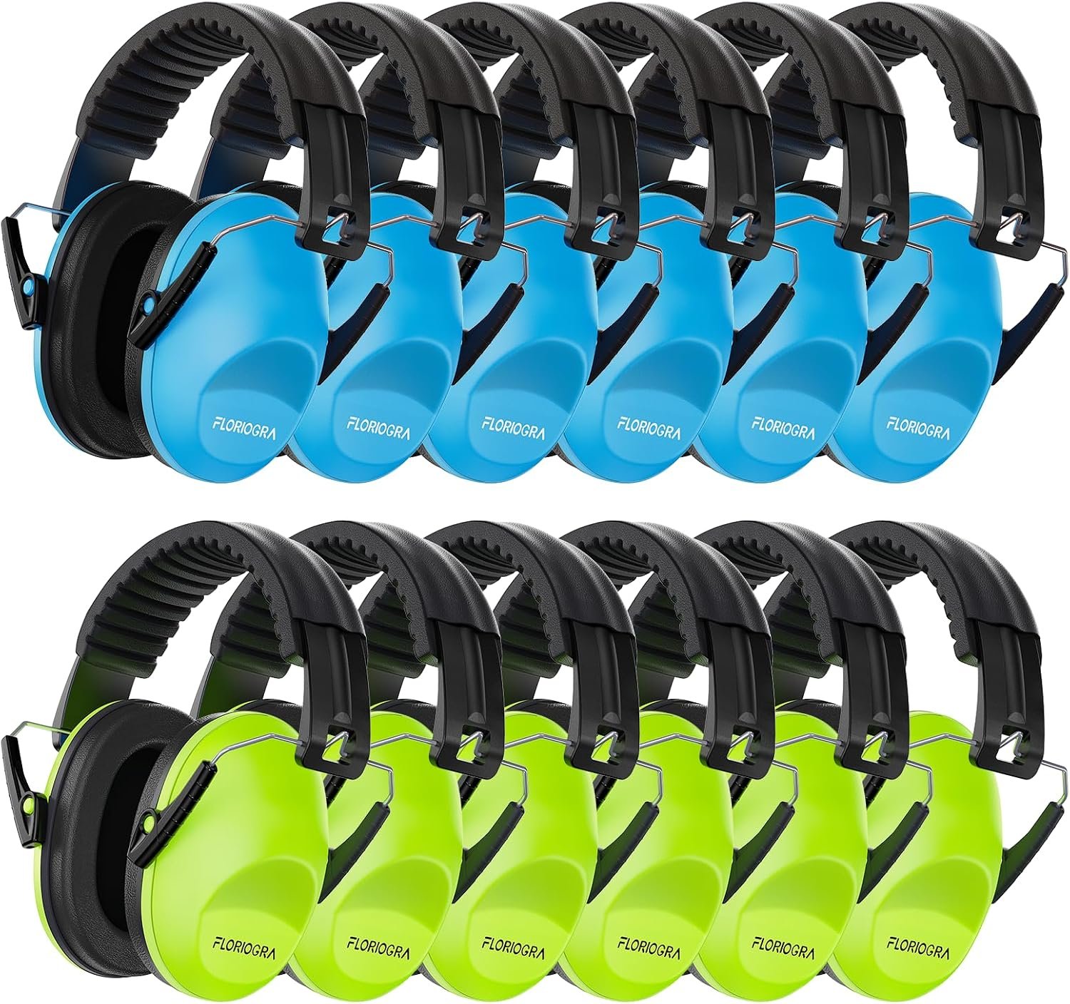 Floriogra 12 Pack Noise Canceling Headphones for Kids, Kids Ear Protection Earmuffs for Autism, Toddler, Children, Noise Cancelling Headphones Sound Proof Earmuffs for Concerts, Air Shows, Fireworks