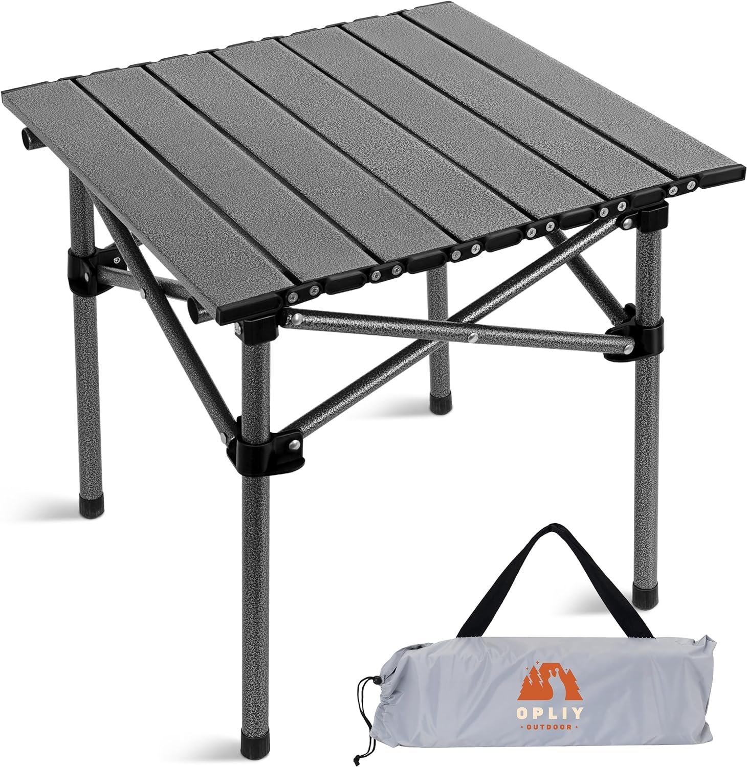 Opliy Folding Camping Table,Portable Table for 1-2 Persons -Collapsible Table Lightweight with Carry Bag for Camping, Hiking, Picnics, BBQs, Beach Trips & Tailgating(16.5 inch).