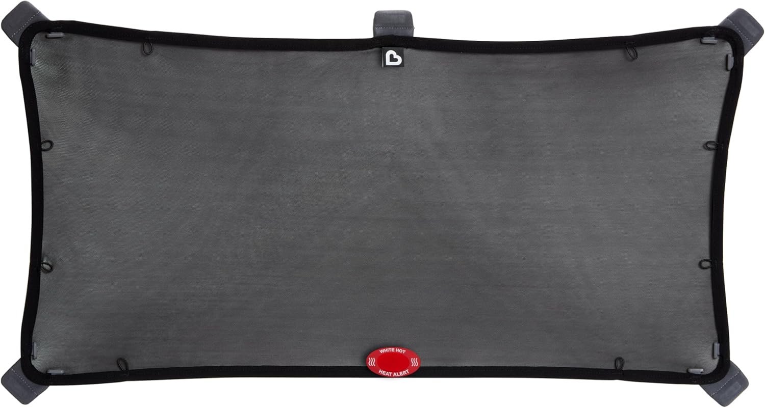 Munchkin® Brica® Magnetic Stretch to Fit™ Car Window Shade for Baby, Side Window Sun Shade, Black, 1 Pack