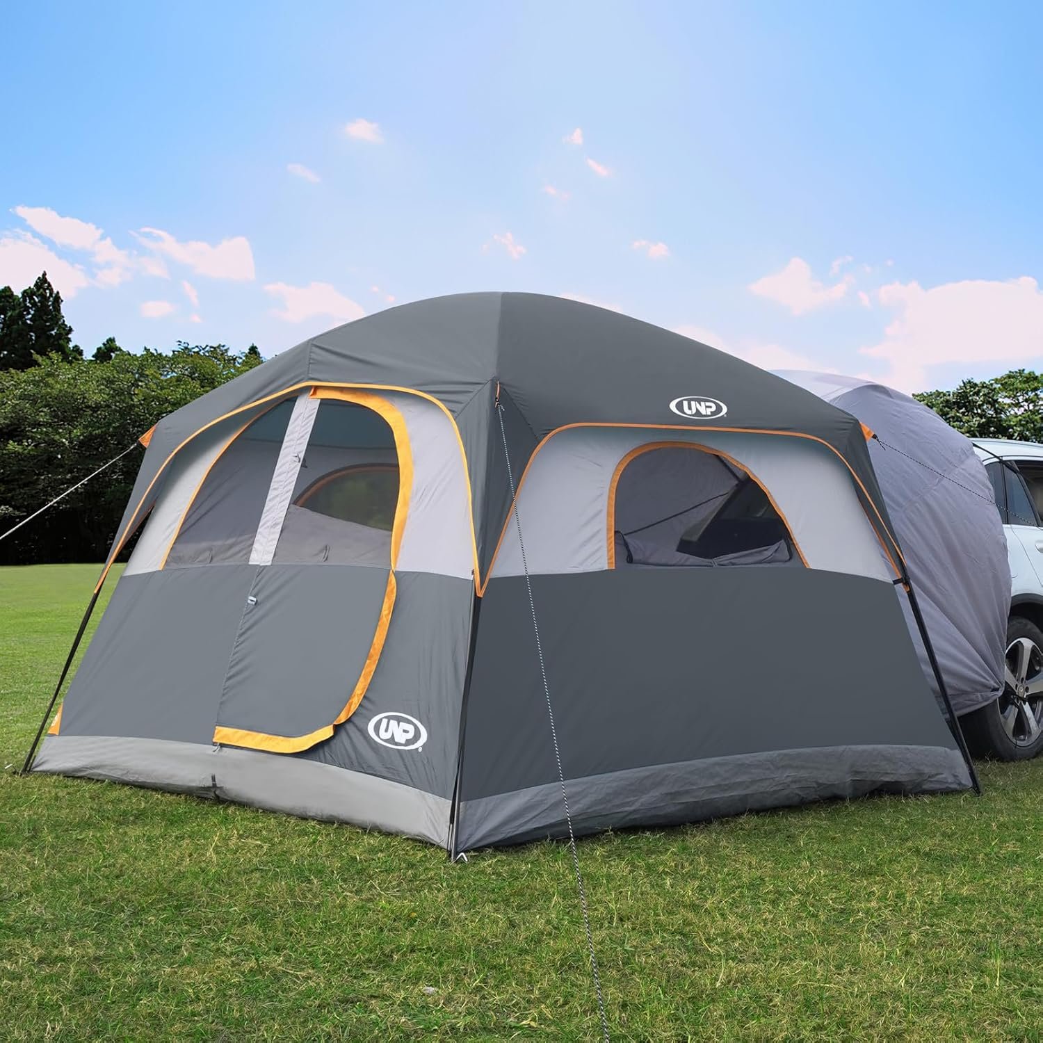 UNP SUV Tent for Camping, 6-Person SUV Tailgate Tent – Easy Set Up with Rainfly, 10’x9’x78in(H)