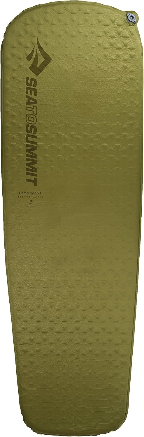 Sea to Summit Camp Self-Inflating Foam Sleeping Mat for Camping and Backpacking, Tapered – Large (78 x 25 x 1.5 inches)