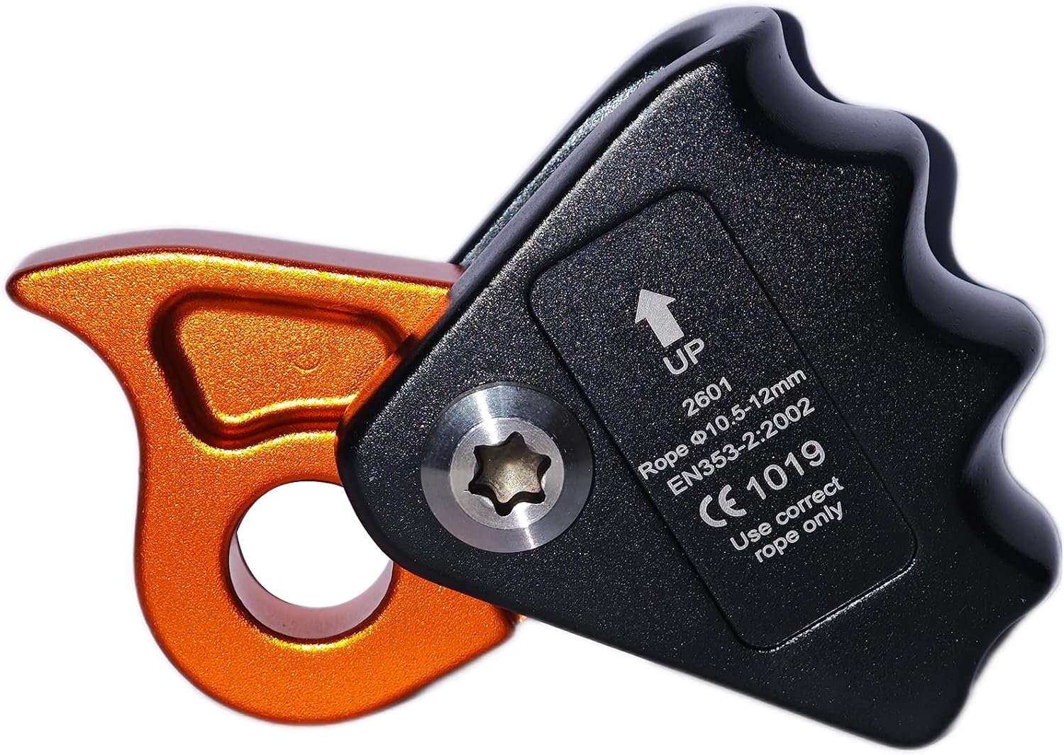 CE 15kN Rope Grab, Safety Clip Clamp, Fall Protection Belay Device, Flipline Rope Adjuster, Self-Locking Fall Arrestor Riser Ascender for Climbing Arborist Rescue Training for 10~12mm Rope