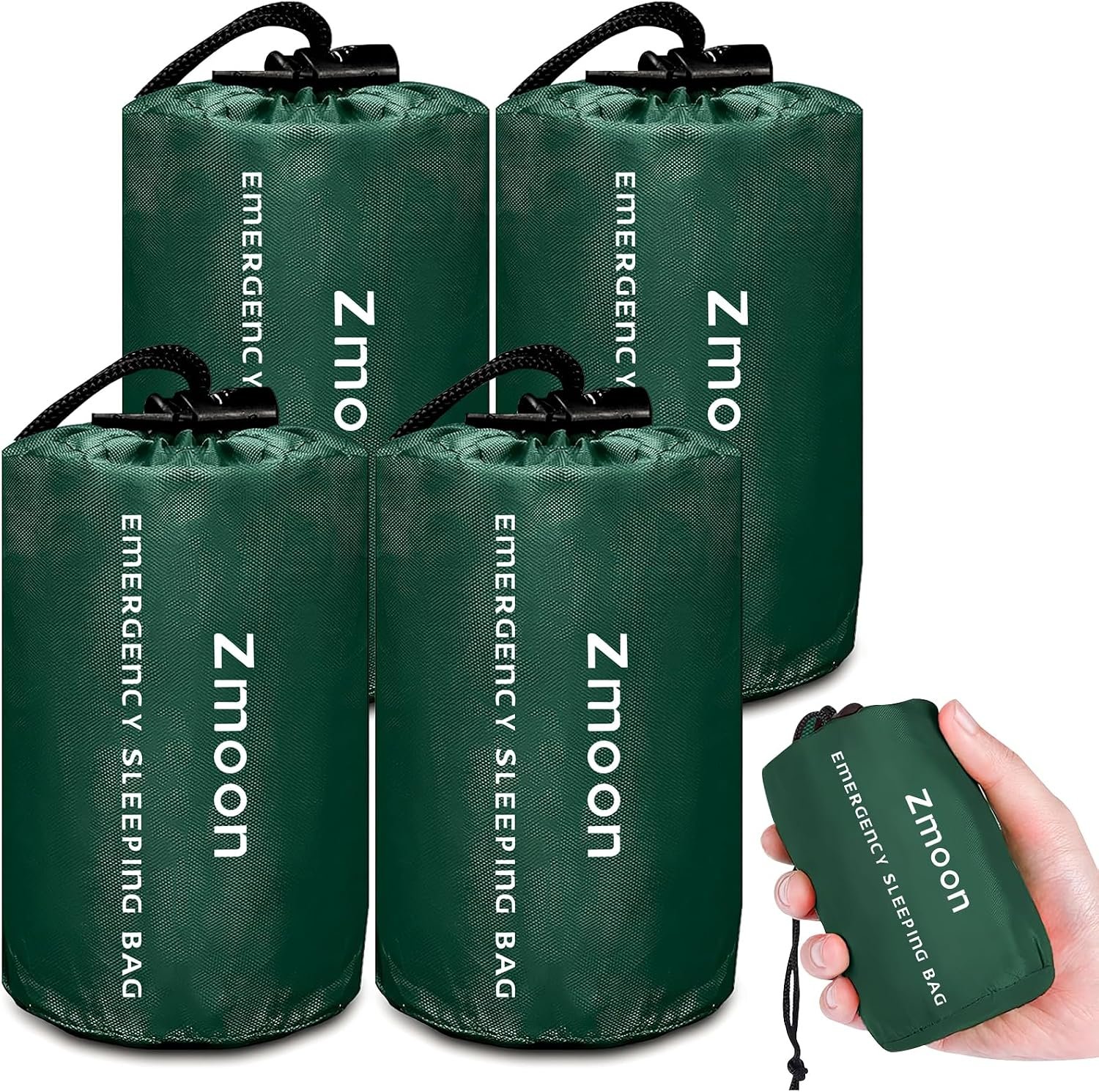 Zmoon Emergency Sleeping Bag Survival Bag, Portable Waterproof Thermal Bivy Sacks,Bivvy Bags,Camping Mylar Sleeping Bag Survival Gear Emergency Blankets Survival Shelter