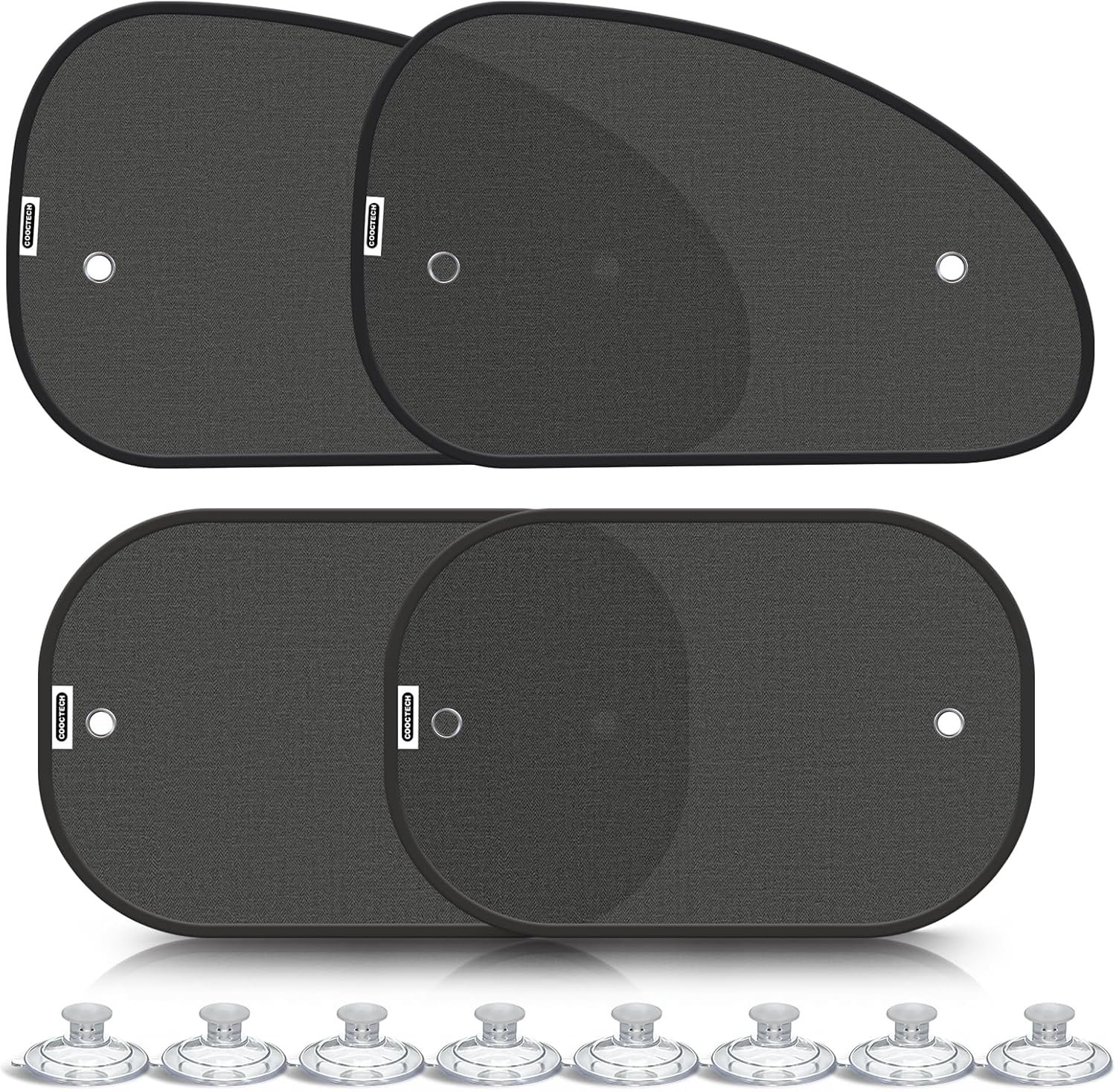 2026 New Upgrade Car Window Shades for Side Window(4 Pack),Car Window Shade for Baby with 8 Suction Cups,Sun Shade Side Window Can Blocks 99.98% UVR,Sun Shade for Window