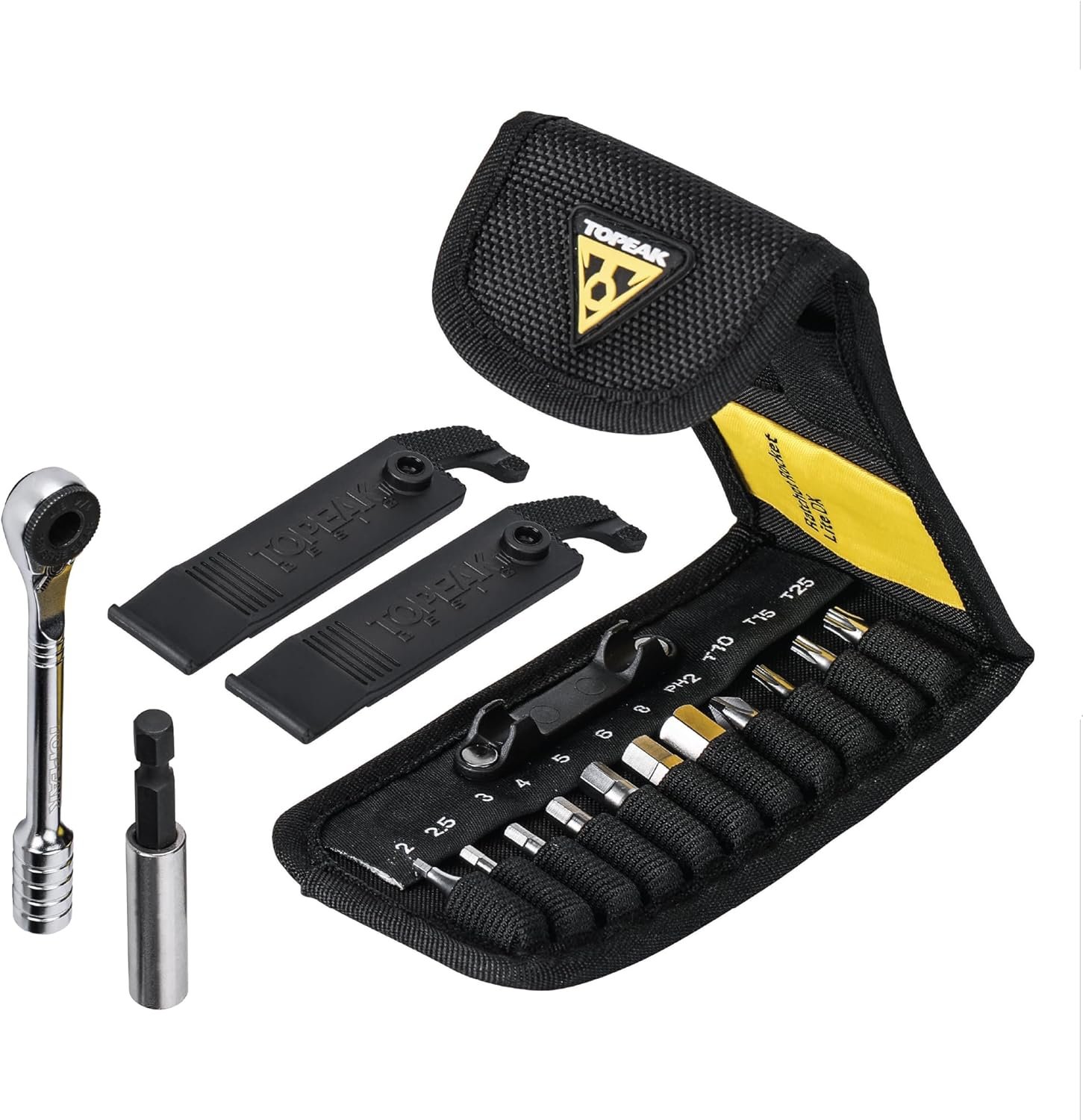 Topeak Ratchet Rocket Lite DX Bike Repair and Maintenance Tool, 16 Functions, Includes Nylon Bag, Black | bike-multifunction-tools