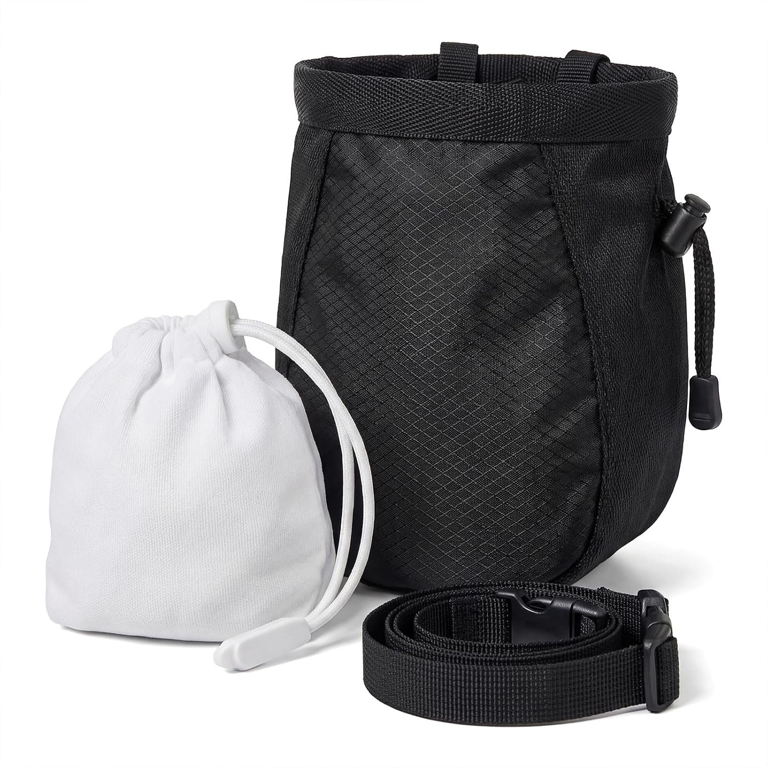 Climbing Chalk Bag for Rock Climbing – with Chalk Ball – Adjustable Black Chalk Bag Bouldering for Rock Climbing Equipment