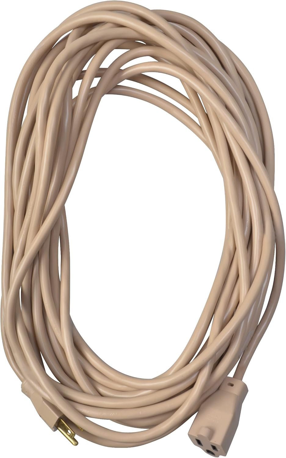 Woods Yard Master Extension Cord – Flexible Power for Patio & Landscape Use – Light Duty – SJTW Extension – 16 Gauge – 3 Prong – Beige – 40 Foot