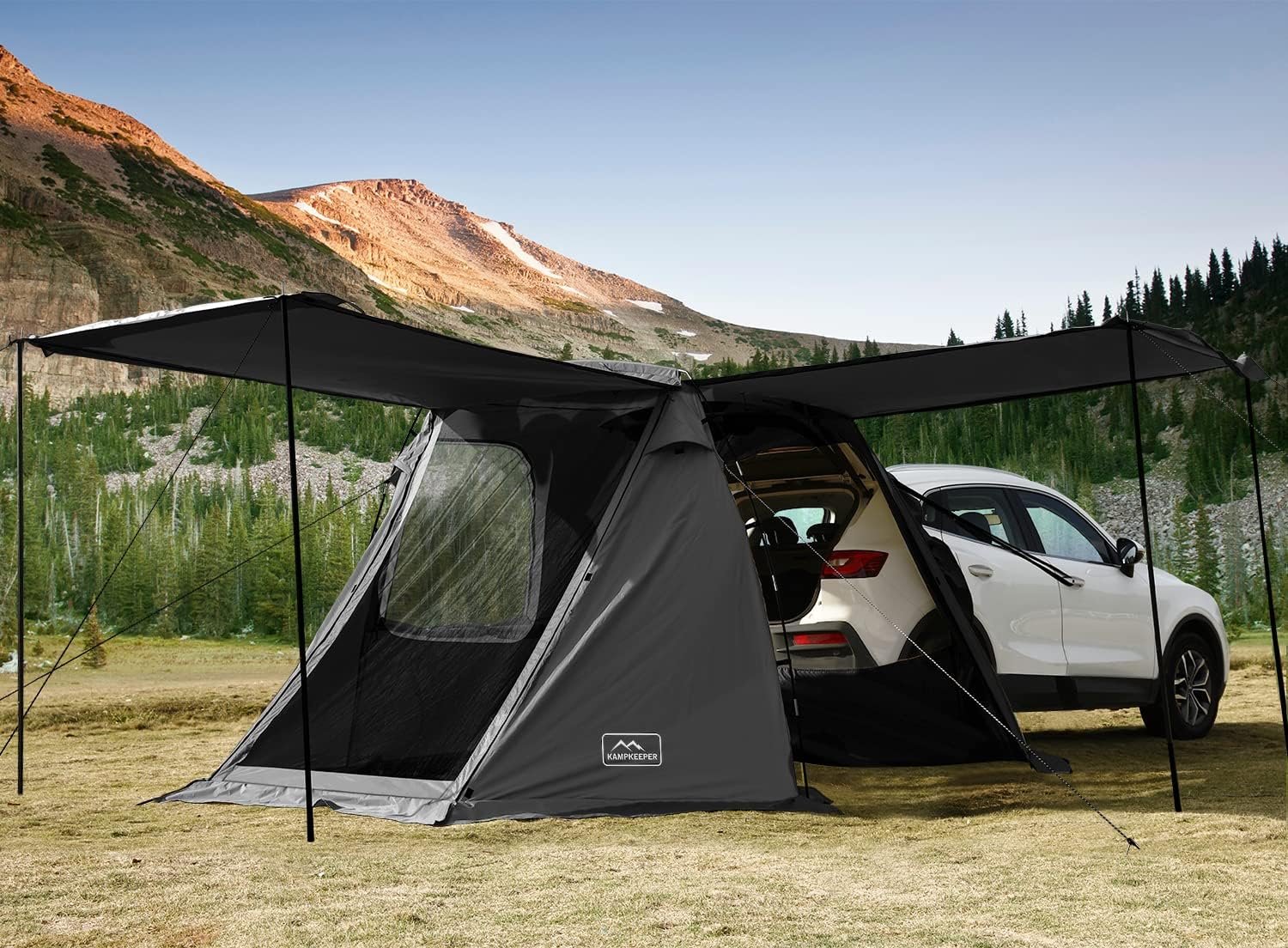 KAMPKEEPER SUV Car Tent, Tailgate Shade Awning Tent for Camping, Vehicle Camping Tents Outdoor Travel