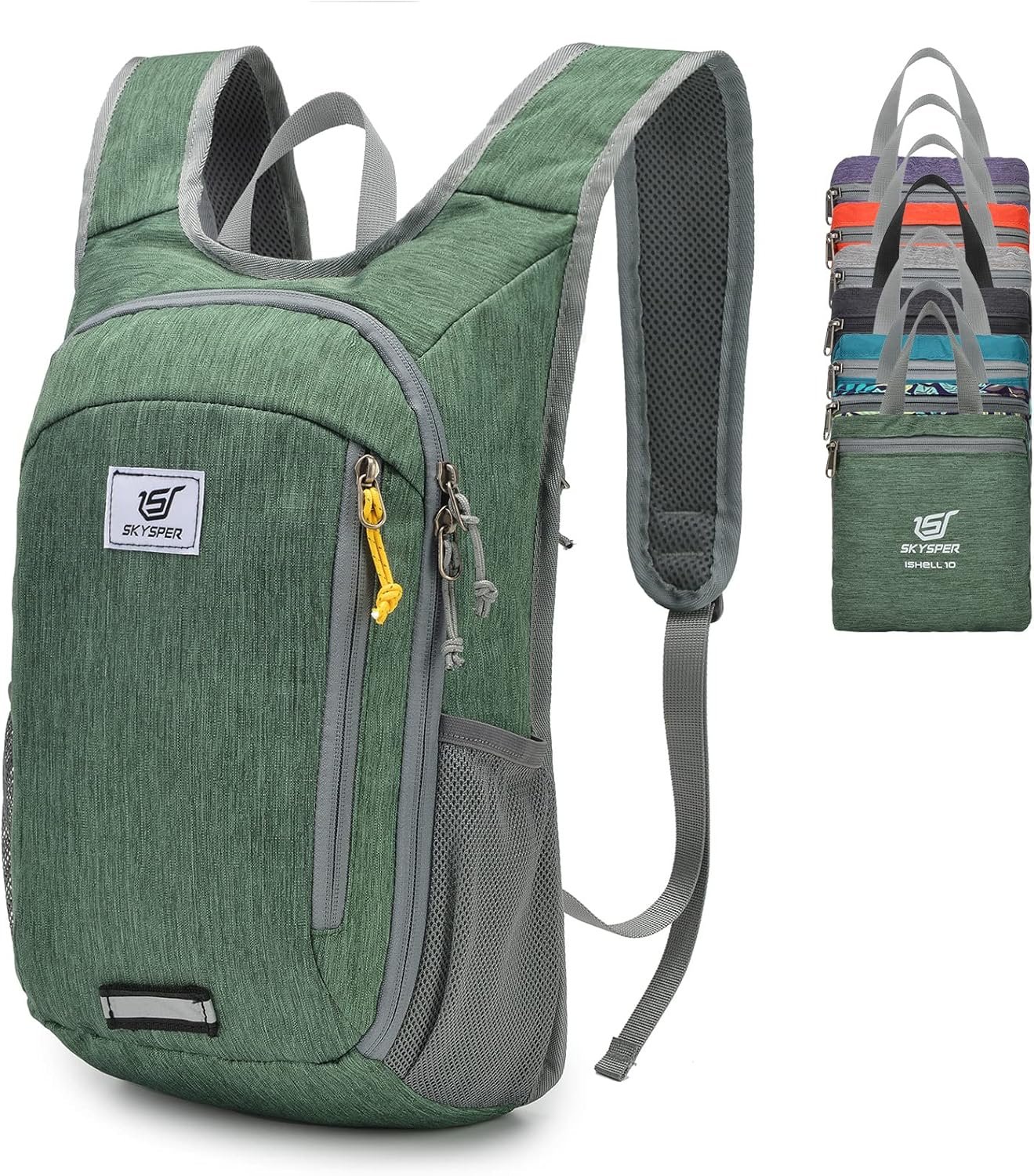 SKYSPER Small Daypack 10L Hiking Backpack Packable Lightweight Travel Day Pack for Women Men