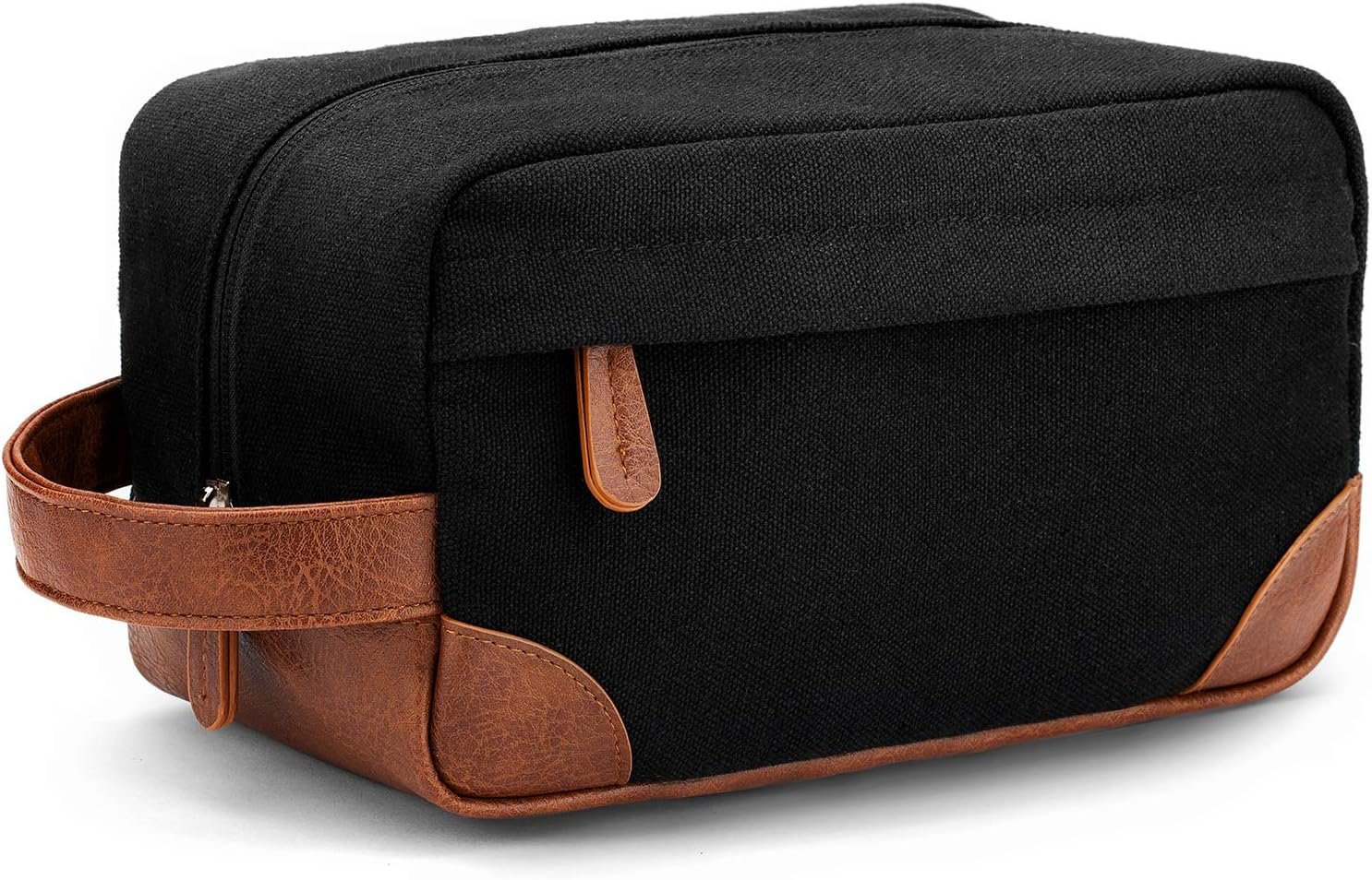Vorspack Travel Toiletry Bag – Hanging Toiletry Bag for Men Water Resistant Canvas Shaving Bag with Large Capacity for Travel – Black