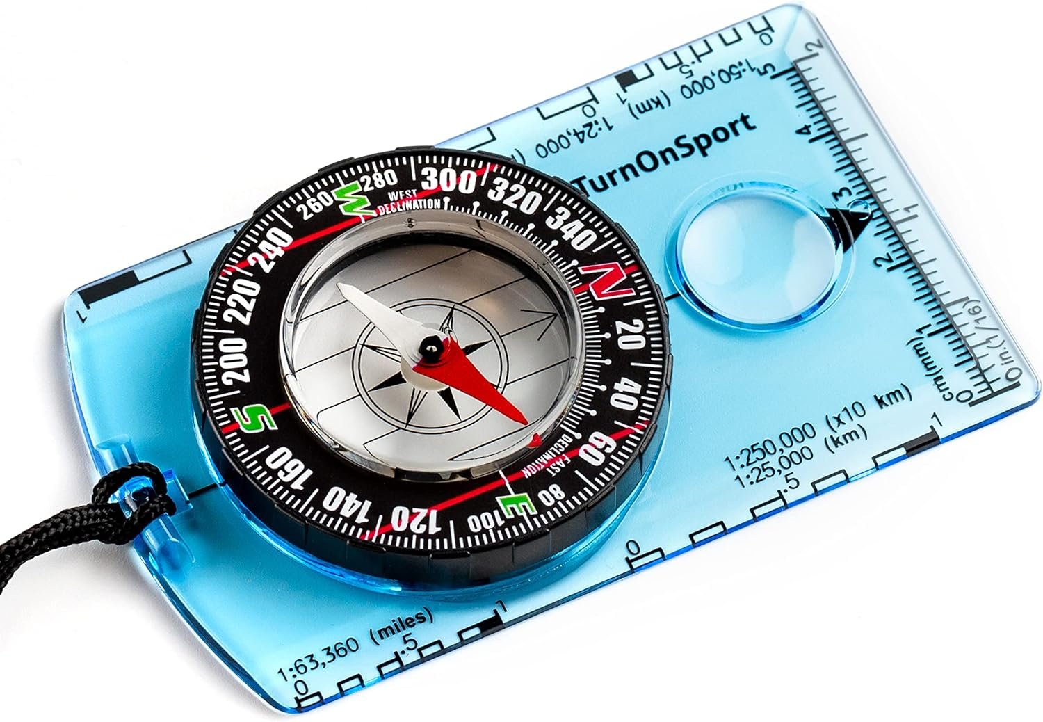 TurnOnSport Orienteering Compass – Advanced Scout Compass for Hiking, Camping, and Backpacking – Best Survival Gifts for Kids