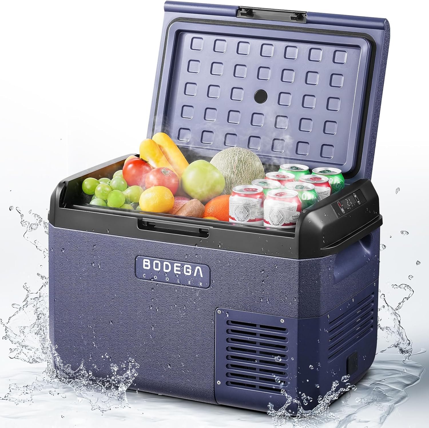 BODEGA 12 volt Car Refrigerator – 26QT Portable Freezer IPX4 Waterproof Car Fridge Electric Cooler Ultra-Quiet for Truck Van Camping Travel 12/24V DC 110~240 Volt AC,-4℉~68℉