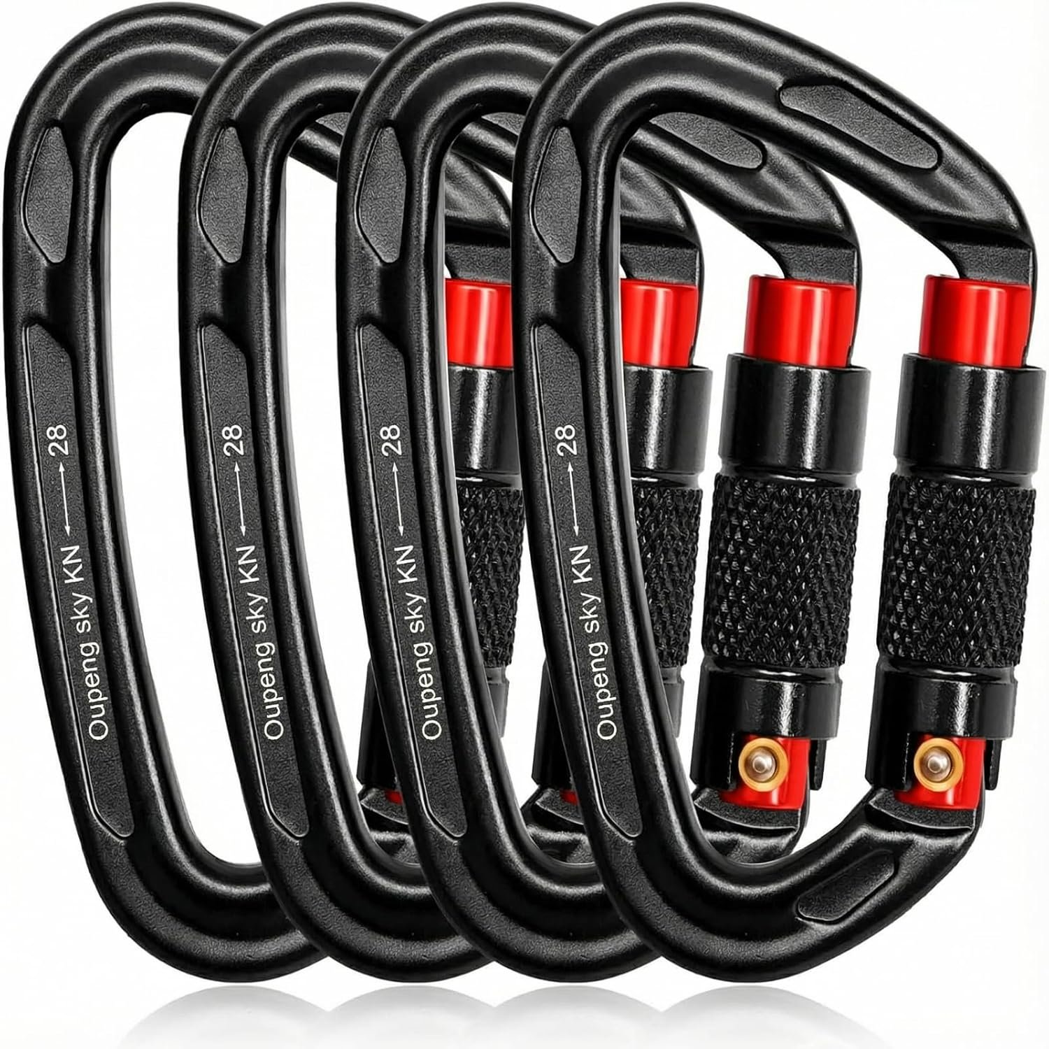 Oupeng sky Auto Locking Carabiner Clips – 28KN (6172lbs) Heavy Duty Caribeaners, Large Carabiner Clip for Keychains，Hammock，Camping, Gym, Hiking, Outdoor ，Dog Leash
