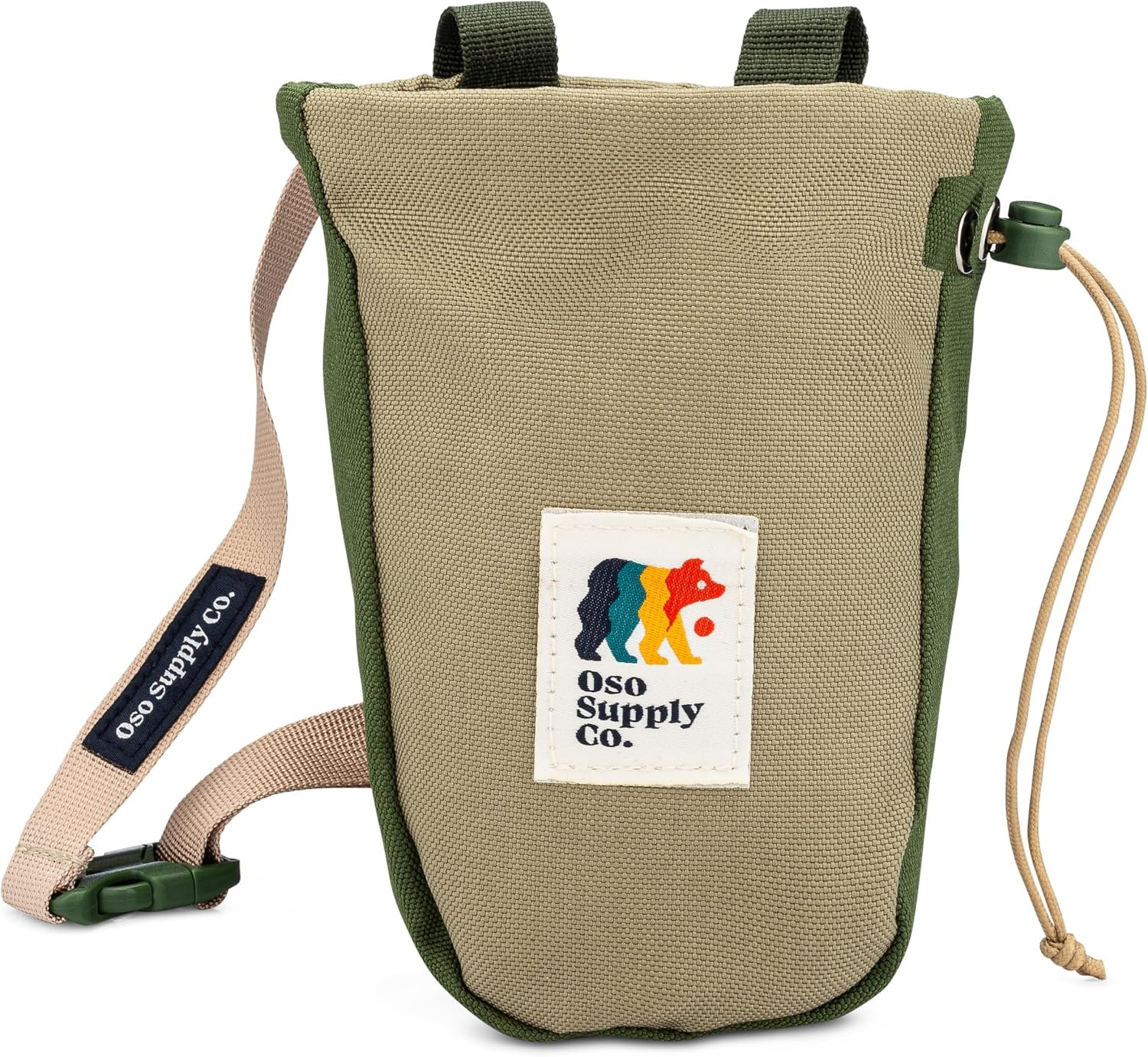 Oso Supply Co – Del Cerro – Chalk Bag for Rock Climbing, U-Shaped Chalk Bucket with Zippered Pocket, Drawstring, Abrasion-Resistant Fabric, Perfect Gear for Indoor/Outdoor Climbing Bouldering