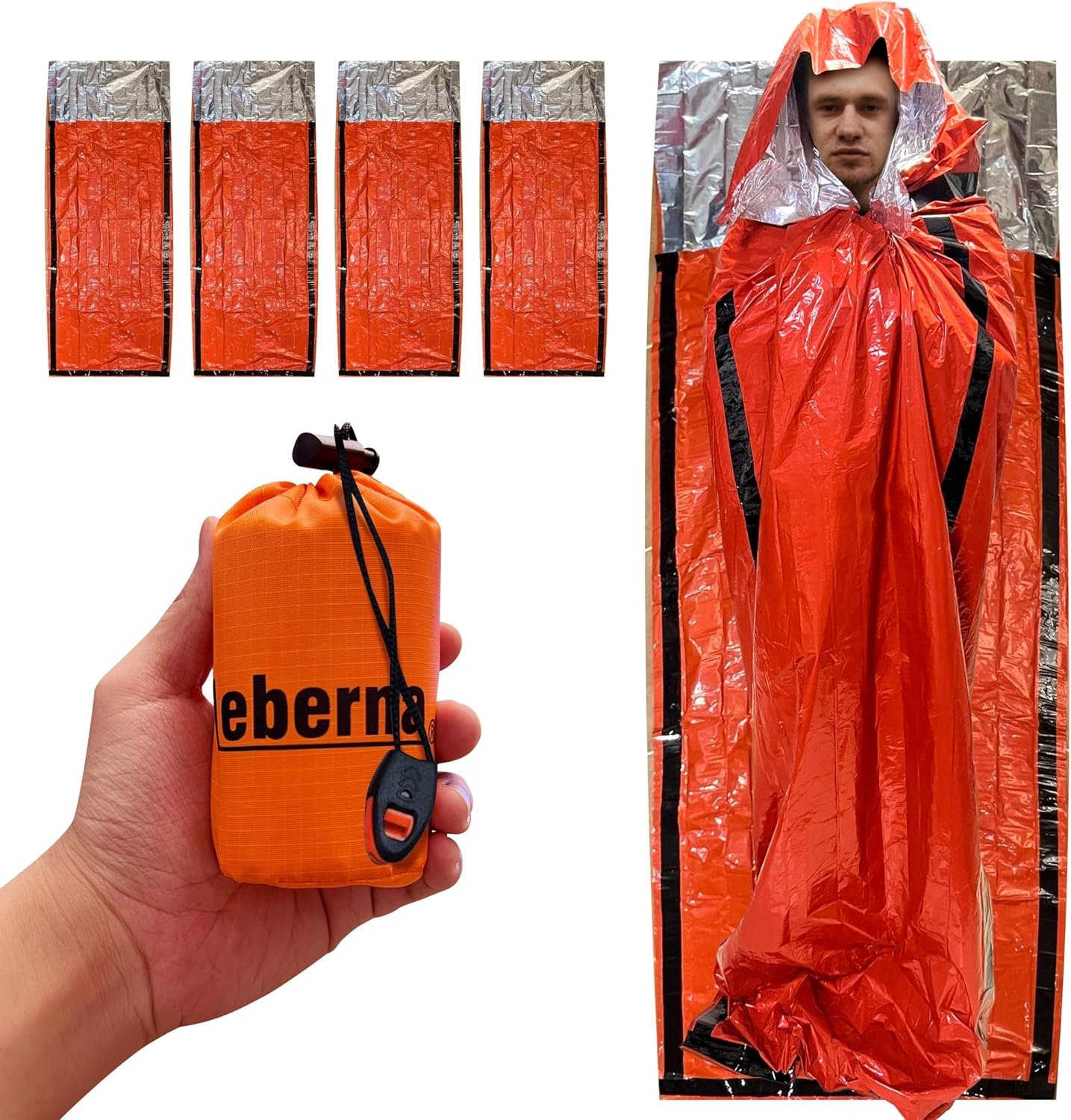 Emergency Bivy Sack Bivy Bag – Emergency Sleeping Bags 4 Pack Mylar Survival Sleeping Bag Emergency Bivvy Sack Waterproof Lightweight Foil Military Patriot Compact Gear Blanket Thermal Escape Camping