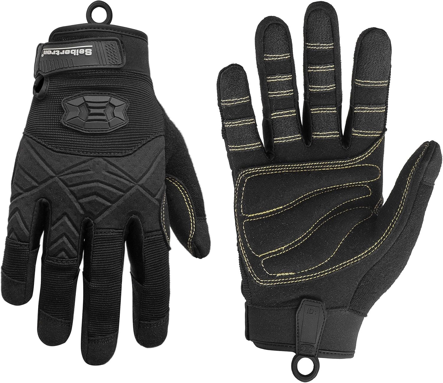 Seibertron Full or Half Finger Padded Palm Lightweight Breathable Climbing Rope Gloves for Climbers, Rock Climbing, Rescue, Adventure, Sailing, Kayaking, Outdoor Sports