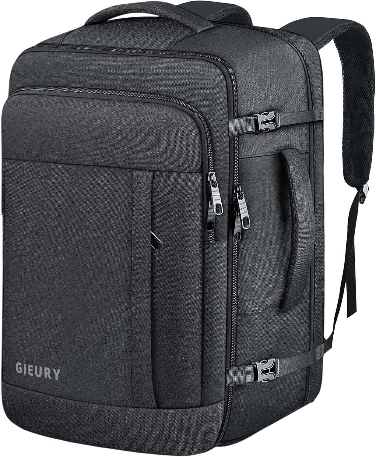 Gieury Carry On Backpack, 50L Travel Backpack, Luggage Backpack TSA Flight Approved Laptop Backpack for Men & Women, Large Expandable 40L Daypack Lightweight Business Weekender Bag, Black